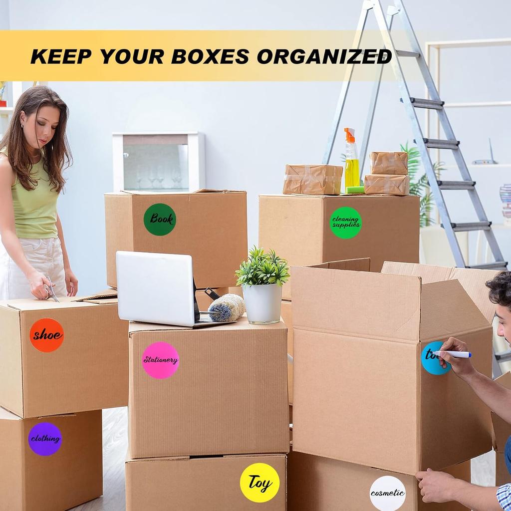 240 Pieces 3 Inch 20 Colors Colored Labels Circle Stickers Colored Dot Stickers Large Labels Coding Sticker Self Adhesive Dot Circle for Coloring