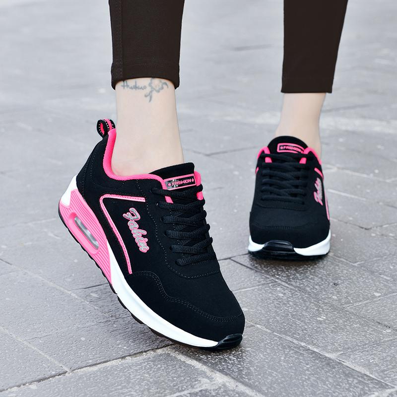 Autumn New Sports Shoes Air Cushion Running Shoes Leather Surface Casual Shoes Sports Running Shoes