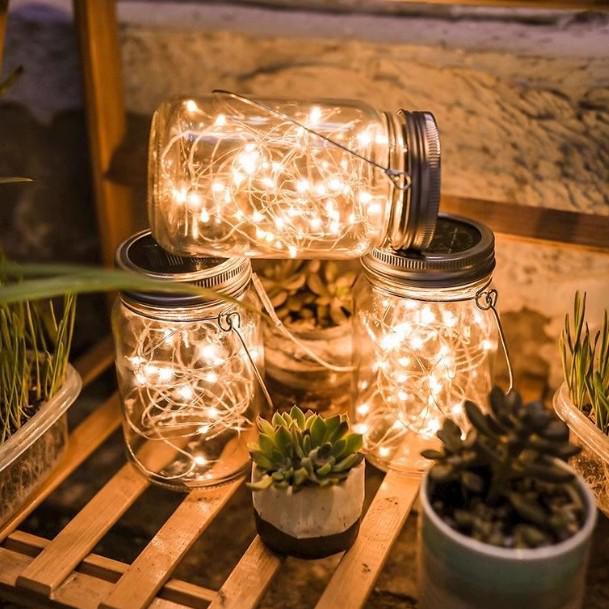 Solar Crackle Hanging Tree Lights for Outdoor Courtyard, Garden, Yard, and Balcony Decoration