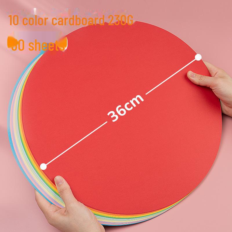 Hârtie Artizanală Rotundă Kraft Yuanhao pentru Pictură - Alb & Negru, 25/29cm
