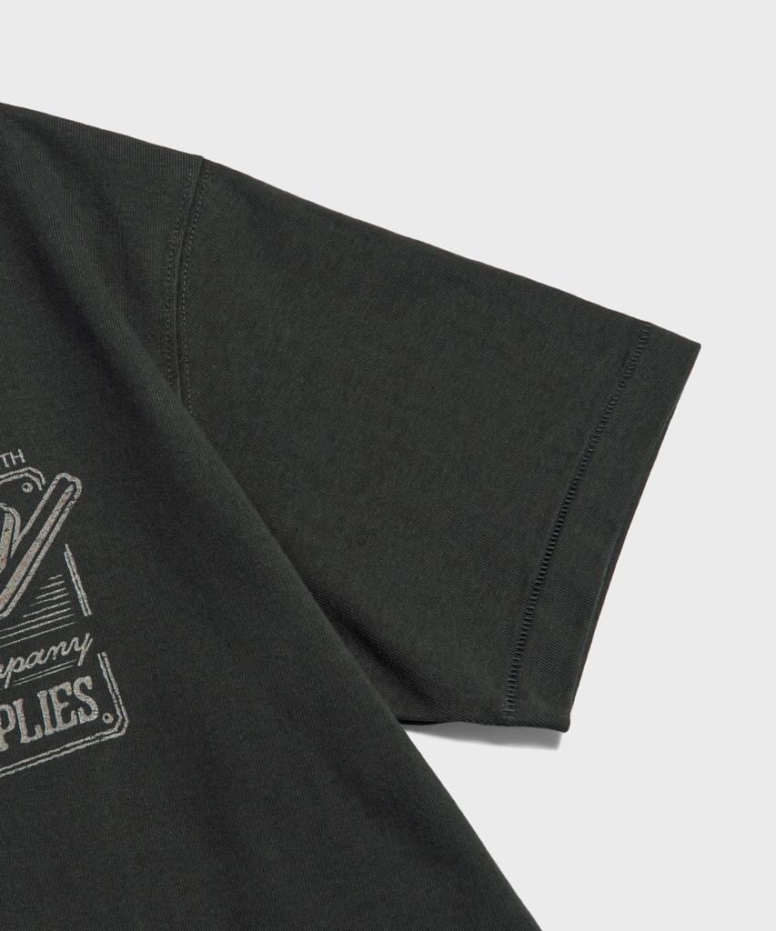 Beulonseun Vintage Signage Loopwheeled Graphic Tee Vintage Black
