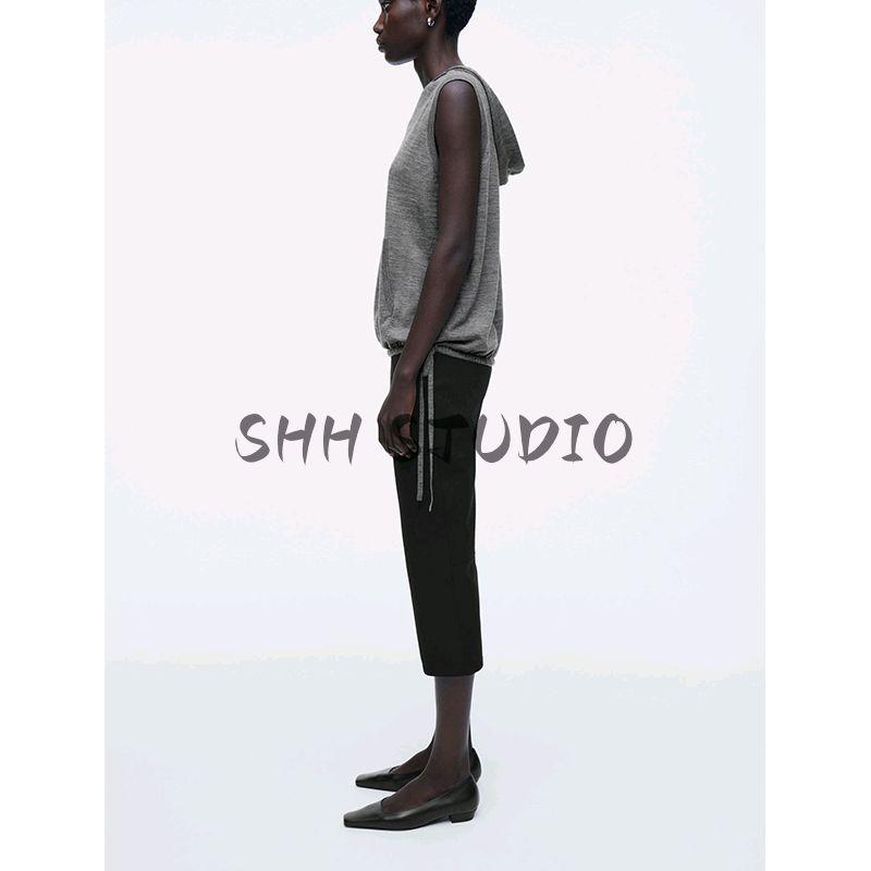 CS Spring/Summer New Women's Clothing Standard Edition Type Wool Blend Sleeveless Hoodie Vest 1267298