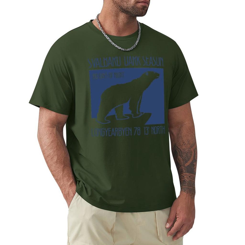 Svalbard Dark Season T-Shirt Heavyweights Custom T Shirt Shirts Graphic Tees Clothing For Men