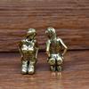 Brass Sexy Girl Figurines Bikini Beauty Statue Yoga Beautiful Woman Ornament Home Decor Model Collectible Gifts for Man Brothers