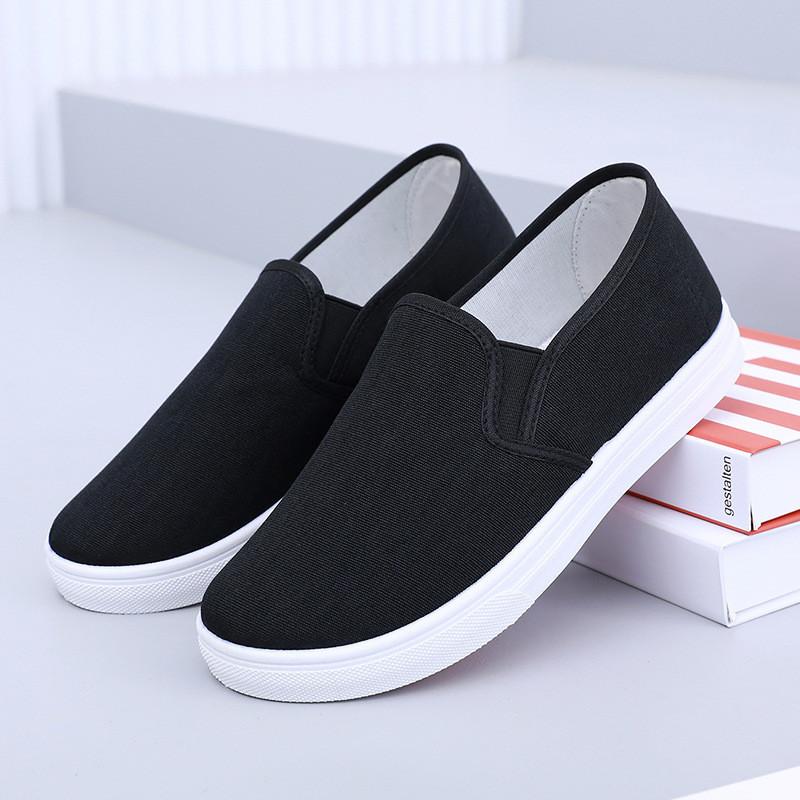 Nurse Shoes, White Cloth Shoes, Comfortable and Versatile for Men and Women, Non-slip and Breathable Little White Shoes, One Pedal, Old Beijing Work C