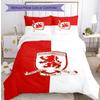 Middlesbrough Fußball Bedrucktes 3-teiliges Bettwäsche-Set, Bequemes Hautfreundliches Schlafzimmer Bettbezug-Set