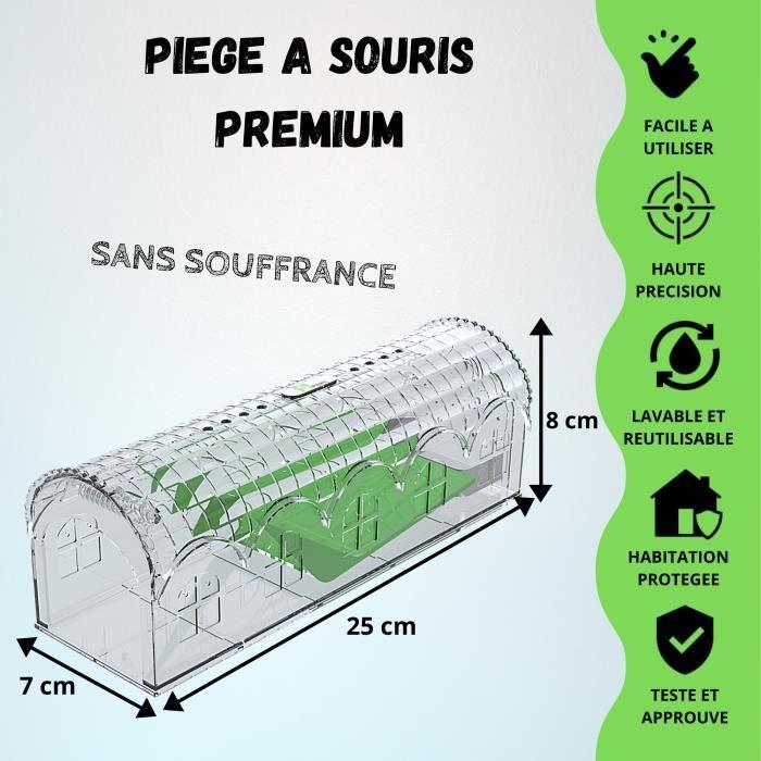 Piège a souris rat vivant transparent sans cruauté. puissant, efficace réutilisable.cage anti rongeur pour attraper mulot nuisible