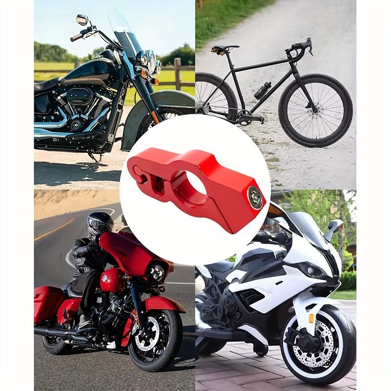 Antivol Durable en Alliage d'Aluminium pour Guidon de Moto, Sécurité Casque & Klaxon pour Motos de Rue, Motos Tout-Terrain avec Trou de Clé