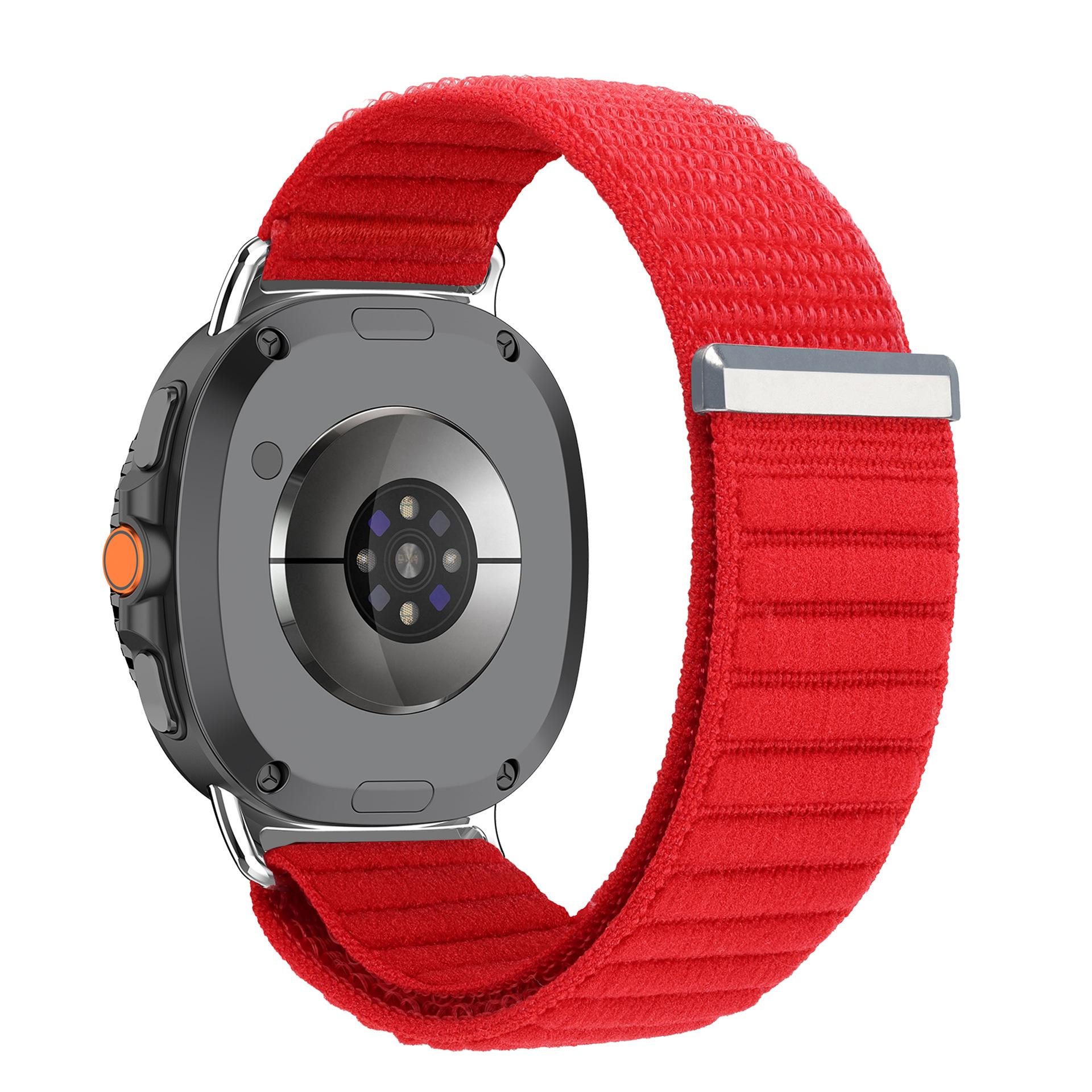 

Nylon Strap for Samsung Galaxy Watch 8 44mm 40mm watch8 Classic Elastic Woven Adjustable Watchband Bracelet Sport correa червоний