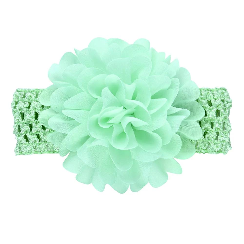 1Pieces Baby Girls Headbands Chiffon Big Flower Soft Strecth Hair Band Hair Accessories for Baby Girls Newborns Infants Toddlers