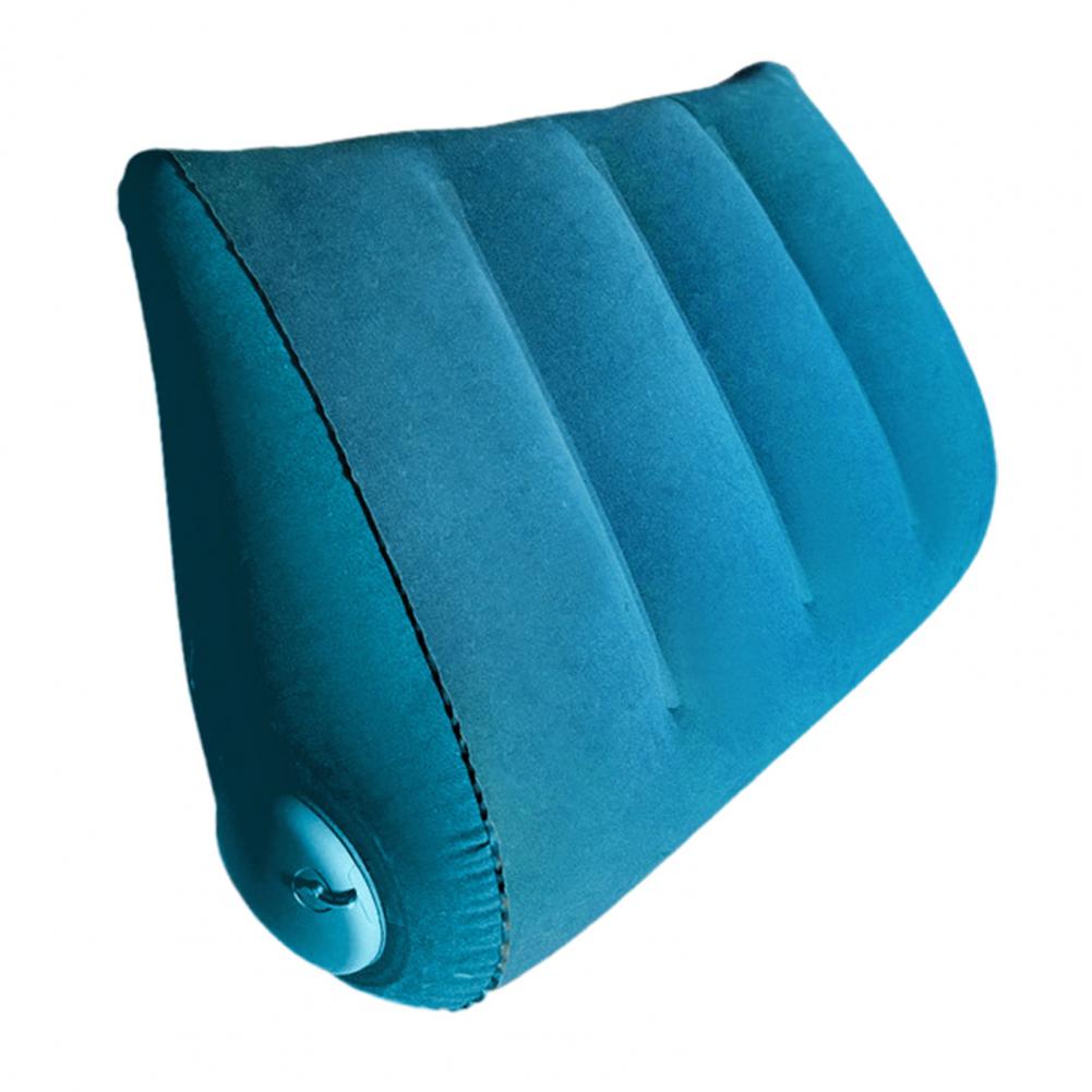 Inflatable Cushion Pillow Lightweight Portable Triangular Wedge Pillow with Dual Inflation Mode Built-in Pump Posture Support