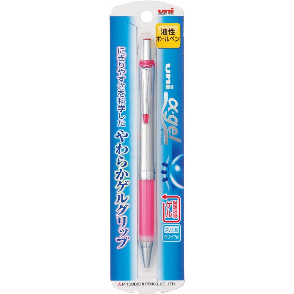 Mitsubishi Pencil Uni Alpha Gel Slim Ballpoint Rose 0.7" Pen, Pink, SD807GG1P.66