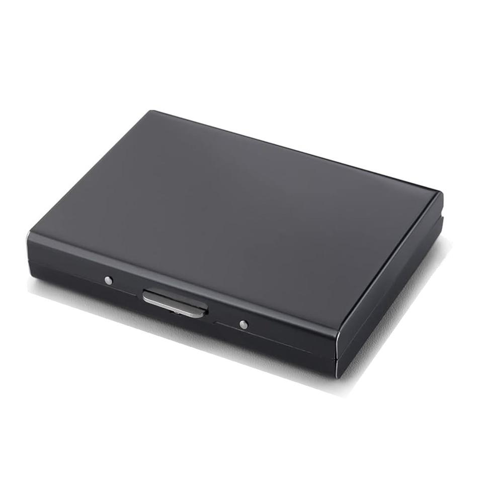 RFID Credit Card Holder Stainless Steel Credit Card Wallet Anti-theft Brush Business Card Holder for Women Men