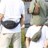 Canvas waist bag, men's chest bag, crossbody bag, outdoor sports, mountain climbing, cycling, sports function, student bag A-DH