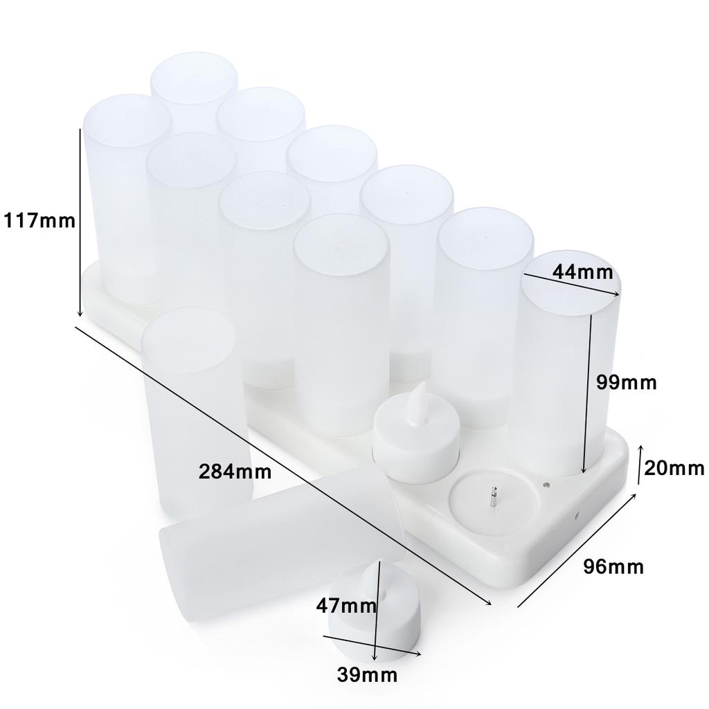 12-teilige LED-Kerzenlampe, wiederaufladbar, kreative flackernde Simulationsflamme, Kerze, Nachtlicht, Teelicht für Party, Heimdekoration