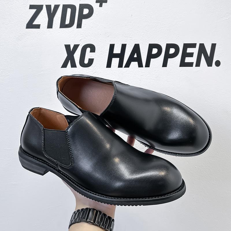 British Style One-pedal Trendy Leather Shoes Business Dress Casual Loafers New Men's Shoes 22557-11557-A