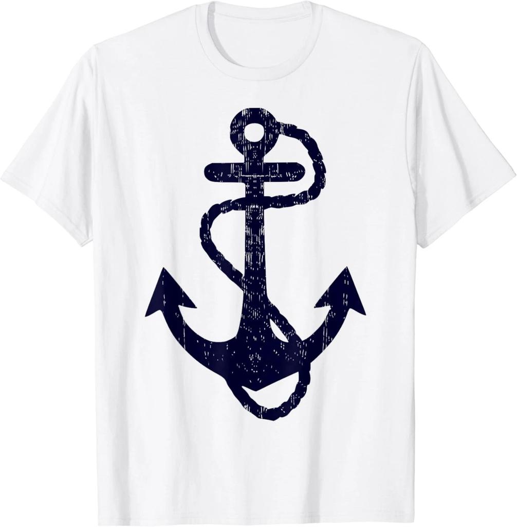 vintage distressed sailing boat nautical grungy navy anchor Gift Unisex T-Shirt