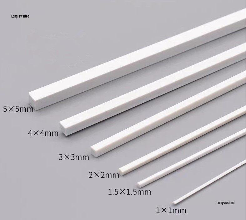 MokuShaPan ABS Solid Plastic Square Rod for DIY Model Building (50cm)