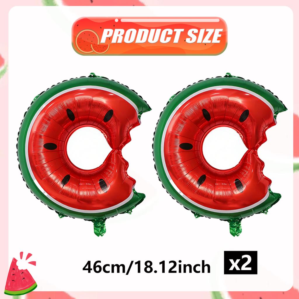 2/4pcs Summer Fruit Watermelon Ice Cream Balloon Set Hawaii Party Decoration Birthday Party Photo Props