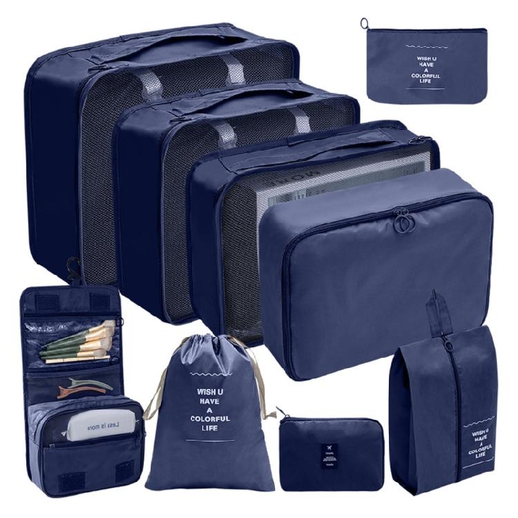 9pcs/set Travel Organizer Storage Bags Suitcase Packing Portable Luggage Bag