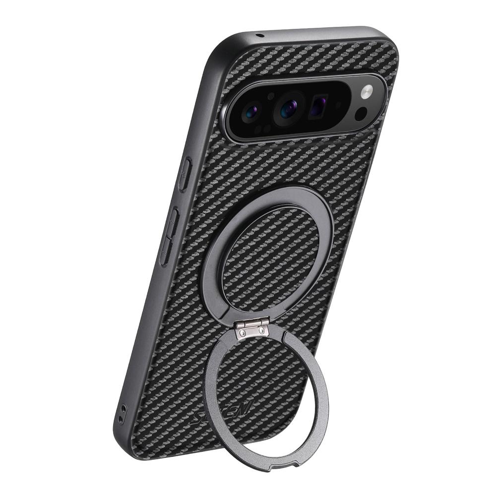 Magnetic Stand Holder Phone Case For Google Pixel 9 8 Pro XL 8A 9Pro For Magsafe 360 Ring Bracket Shockproof Armor Hard Cover