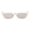 Prada Original Design Square Sunglasses Men Sunglasses Silver SPRB54E1BCC054