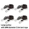 4Pcs Tent Adjustable Rope Fastener Fixed Buckle Pulley Tensioner Ratchet Hangers Lights Lifting Camping Awning Wind Rope