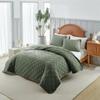 Solid color plaid quilted double-sided abraded washable bed cover oblique square bed cover  can be used in all seasons