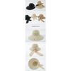 Meimeier Straw Hat Women's Summer Sun Hat Bowknot Duckbill Cap Outdoor Travel Sun Protection Beach Hat