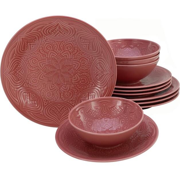 

Набор столовой посуды CreaTable Orient Mandala rot, 12шт (21629)