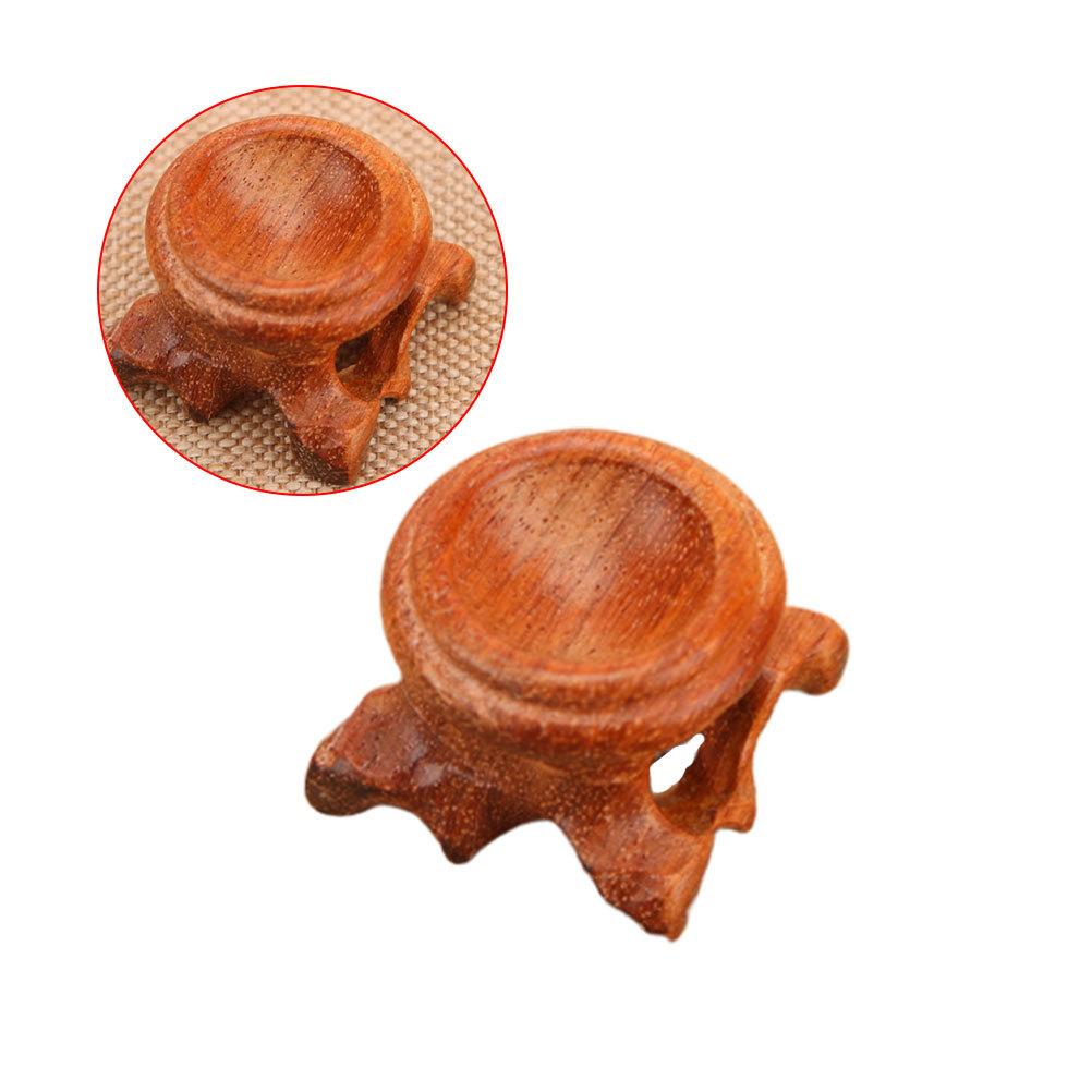 2pcs Solid Wood Redwood Vintage Holder For Glass Ball Display Home Hotel Store Mall Decor Santos Rosewood Size 3