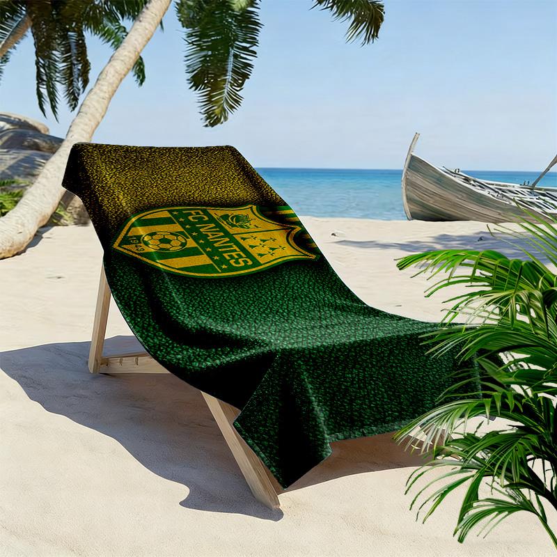 FC Nantes Print Beach Towel, Large Soft Quick Dry Towel for Beach Camping Swimming