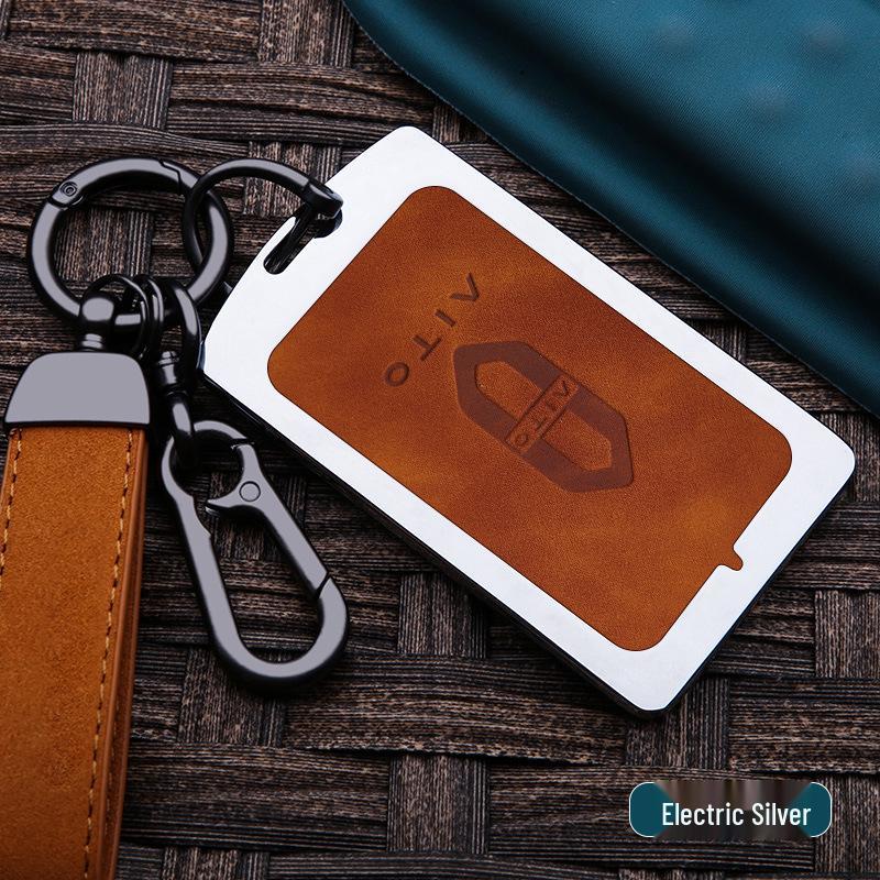 Huawei AITO Wenjie M7/M5/EV Key Case: NFC Card Smart Metal Protective Shell with Buckle