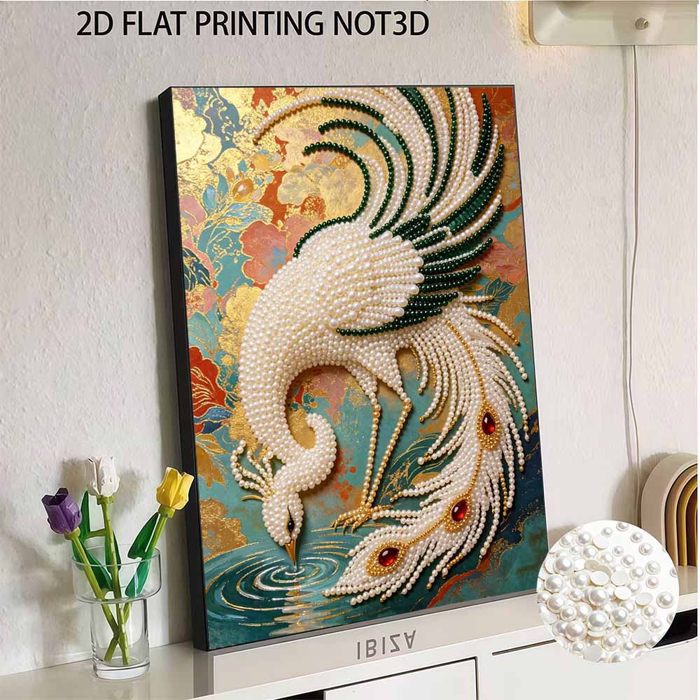 Pittura di Pavone con Perle 5D Fai da Te Ricamo di Strass Arte Fatta a Mano Decorazione Regalo Creativo per Decorazione d'Interni della Casa
