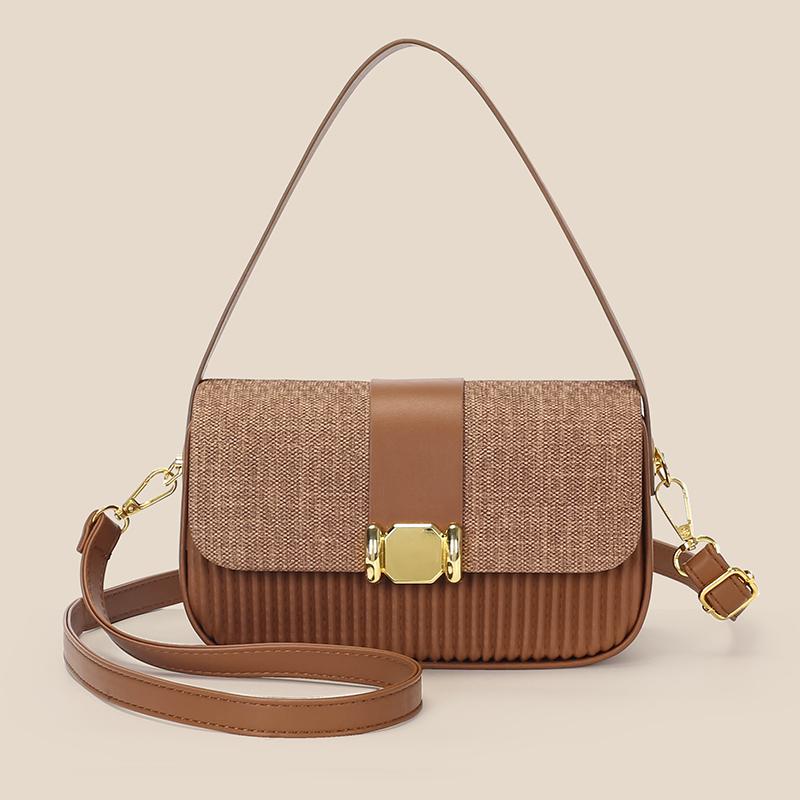 

Women’s Fashion Shoulder Bag Crossbody Bag Soft PU Leather Handbag with Adjustable Strap Lightweight Casual Daily Commute All-match Solid Color Bag