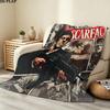 1PC Scarface Patterned Flannel Blanket Suitable For All Seasons For Home Decor Warmth And Comfort Gifts Holiday Present