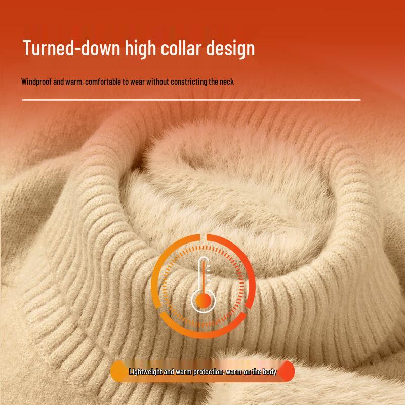 GENIOLAMODE Men's Winter Turtleneck Knit Sweater