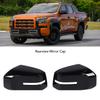 2PCS Rearview Mirror Cap Left and Right Exterior Rear View Mirror Housing Cap for Triton L200 2023 To 2024 Glossy Black