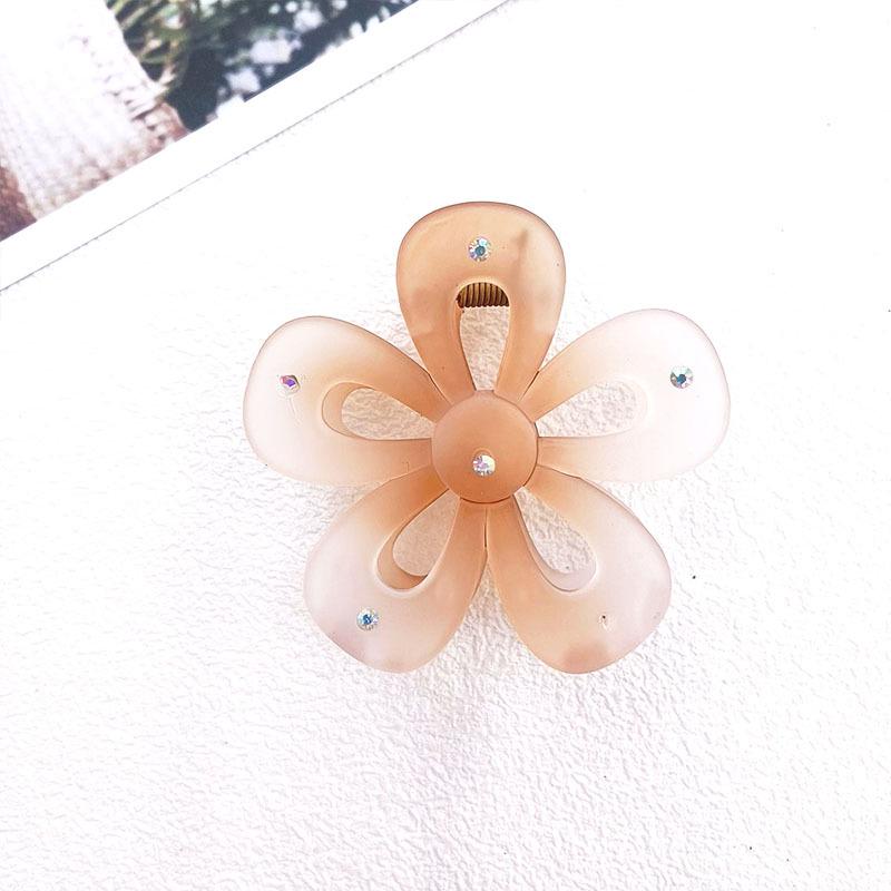 Large Frosted Flower Claw Clip - Candy Color Five-Petal Hair Clip