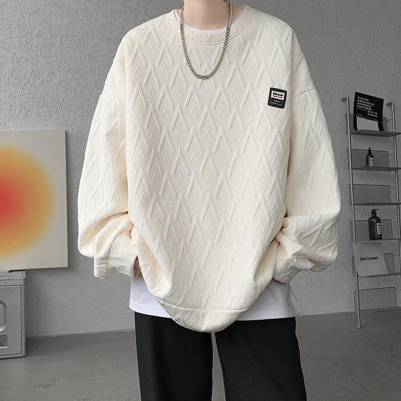 Sweatshirts for Men Spring and Autumn New Trendy Men's Round Neck Sweatshirts Casual Loose Youth Bottoming Shirts Tops
