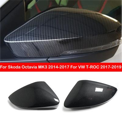 For Skoda Octavia Mk3 2014-2017 For VW T-ROC 2017- Replacement Car Rearview Side Mirror Cover Wing Cap Exterior Case Trim