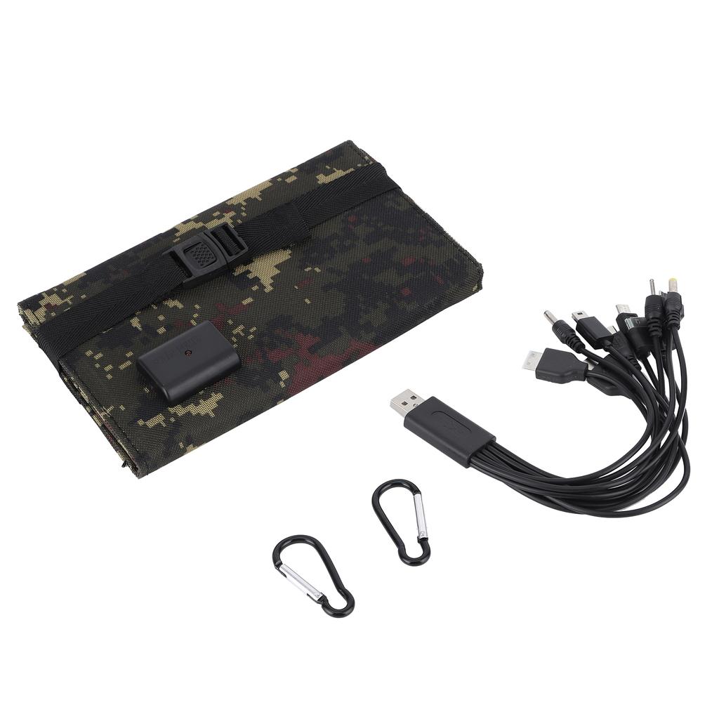 20W Foldable Solar Panel Portable Cell Charger Monocrystalline Silicon USB Output IP65 Waterproof