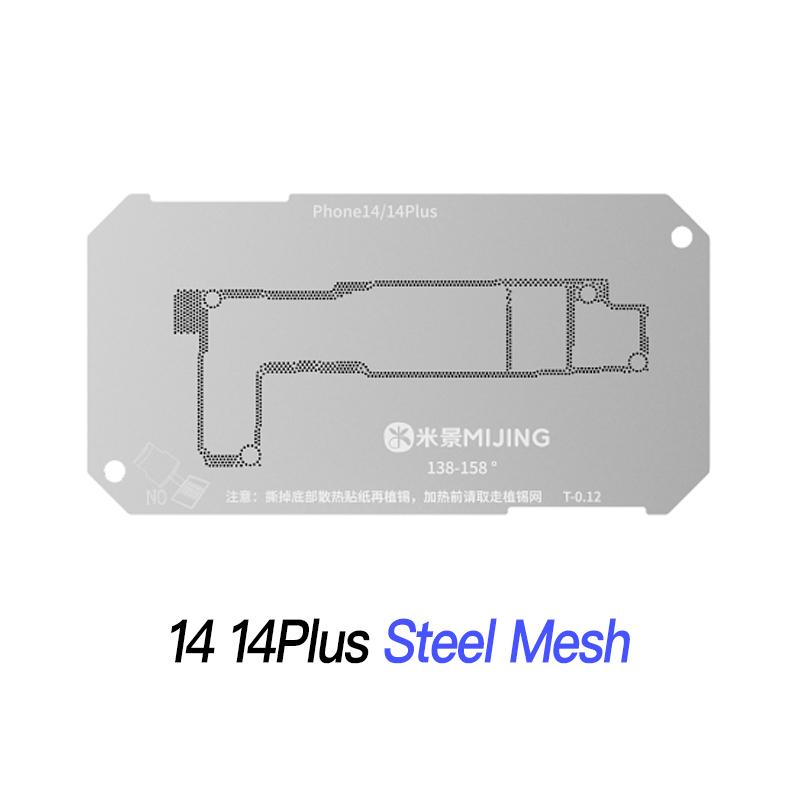 Mijing Z20 Pro Reballing Stencil Fixture Kits for iPhone X-17 Pro Max Motherboard Middle Frame Planting Tin Platform Hand Tools