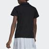 Adidas Solid Color Logo Polo Shirt Women Tops Black HI5687