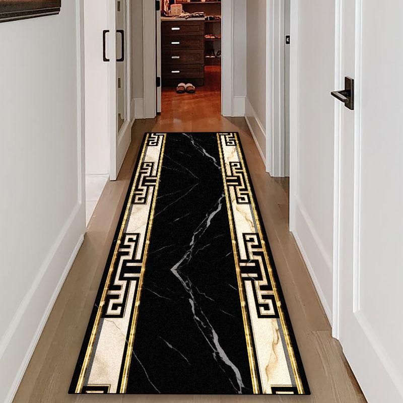 Luxury Modern Carpet Runner Hallway Non-slip Corridor Carpets Golden Aisle Rug Washable Living Room Decoration Long Floor Mats