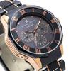 Salvatore Marra Limited Edition Chronograph Navy and Pink Men's Solar-Powered Radio-Controlled Watch, Gold, SM16110-PGNV