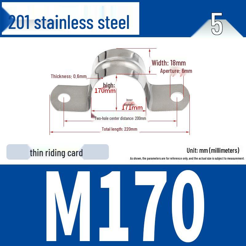 304 Stainless Steel U-Bolt Pipe Clamp Bracket - Pipe & Hose Clip Snap-on Hoop