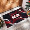 Fulham Football Print Crystal Velvet Rug, Comfortable Water Absorbent Non Slip Indoor Floor Carpet