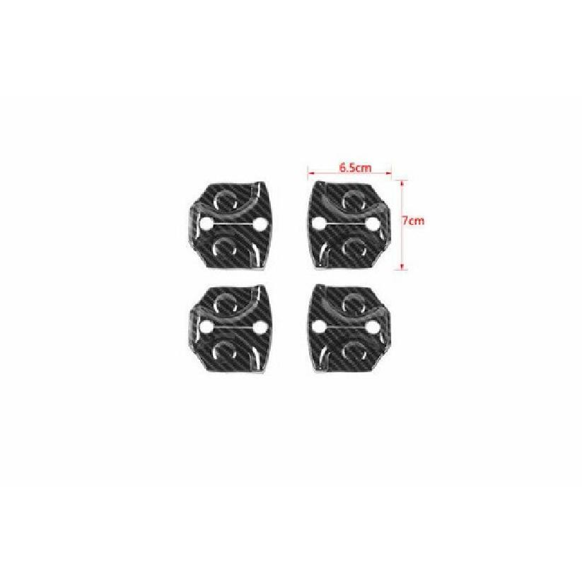 Car Door Lock Cover Buckle Decor Trim Bezel Decal Carbon Fiber For Ford F150 15+