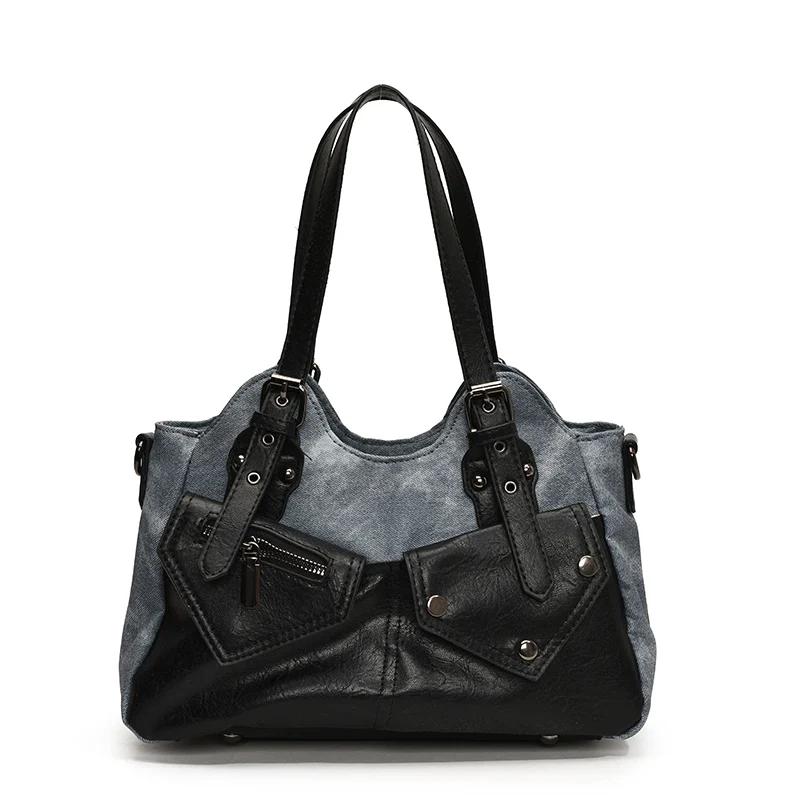 Small Pockets Design PU Leather Underarm Bags for Women 2024 Winter Y2K New Trend Fashion Shoulder Tote Bag Handbags